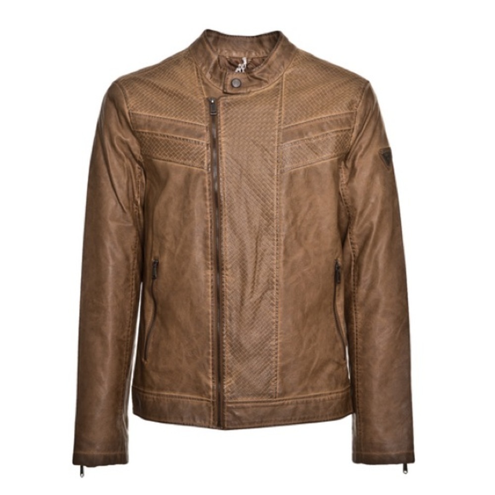 Guess Soft Leather Jacket in Copper​​​​
